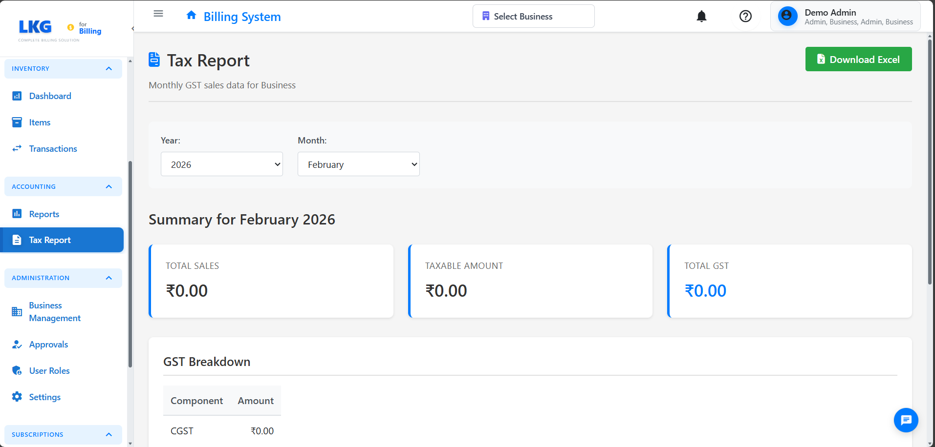 GST Report Dashboard